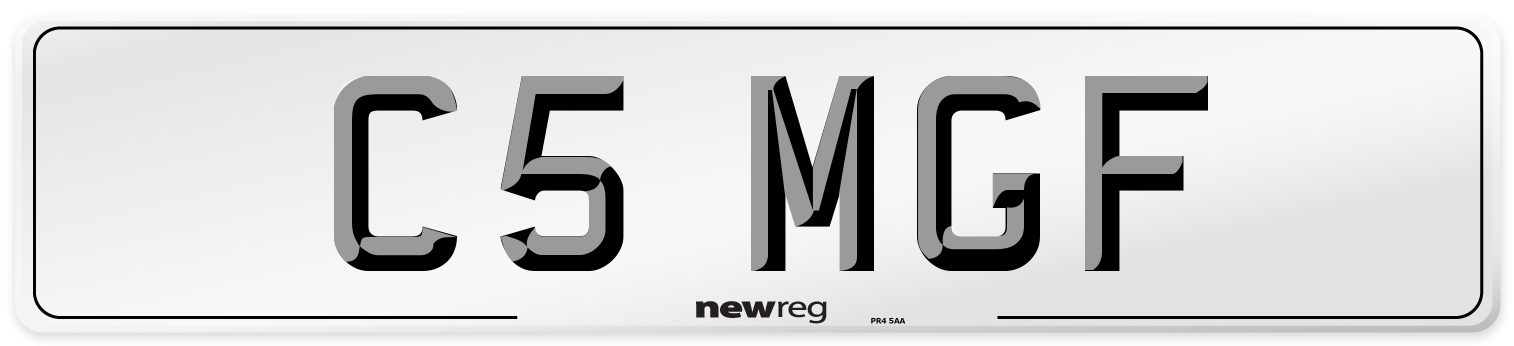 C5 MGF Number Plate from New Reg
